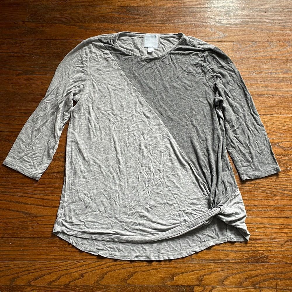 Sunday Gray 3/4 Sleeve Top